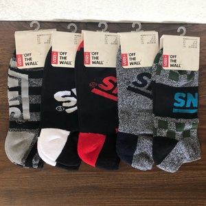 Vans Ankle Socks 5 Pack Wholesale Misprint Men’s Size 9.5-13